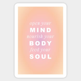 Mind Body Soul Pink and Peach Aura Sticker